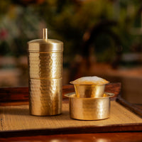 Hammered Brass South Indian Filter Matt Finish
