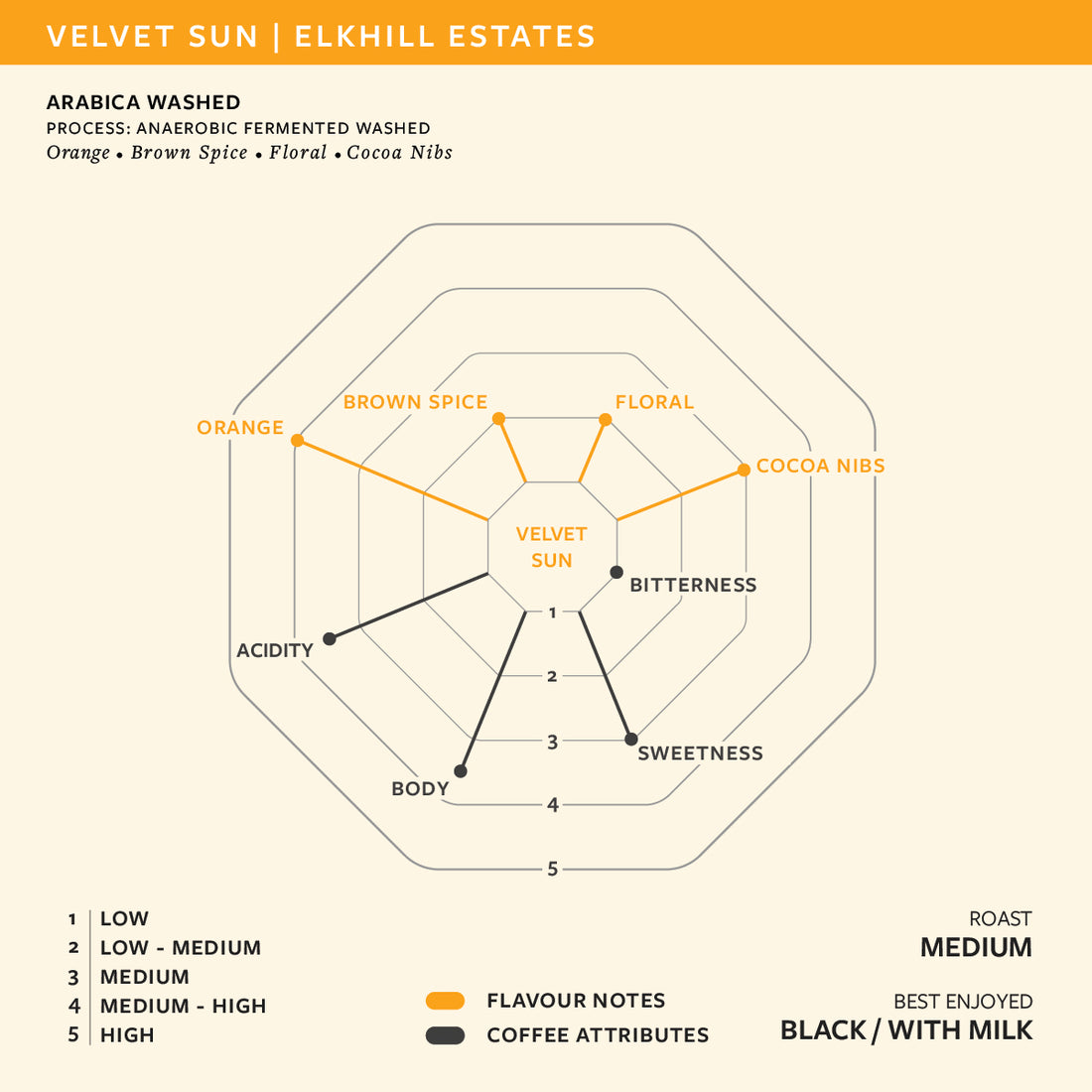 Velvet Sun Arabica Anaerobic Fermented Washed | Elkhill Estates
