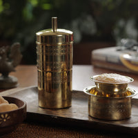 Glossy Etched Brass South Indian Filter